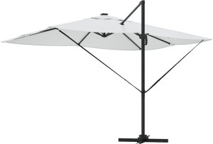 vidaXL Parasol wysięgnikowy z LED Beżowy 352x251x265 cm Aluminium 4