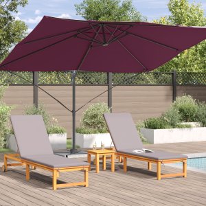 vidaXL Parasol Wysięgnikowy Czerwony Bordeaux Poliester, Stal Duży (42003349) 2