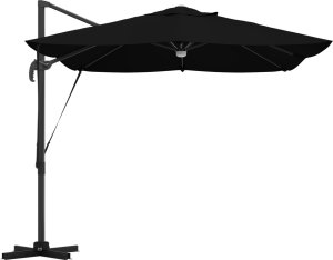 vidaXL Parasol Wysięgnikowy - Czarny Poliester, Stal Malowana Proszkowo Duży (42003363) 3