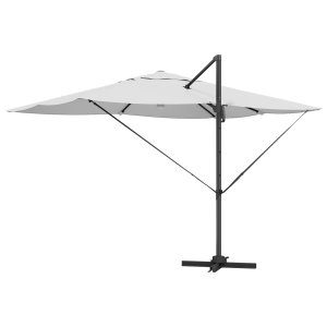 vidaXL Parasol wysięgnikowy Beżowy Poliester, Aluminium Duży Składany (42003359) 3