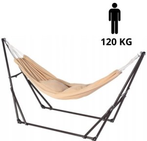 Halo-Fit Hamak ogrodowy z drążkiem składany Relax 2