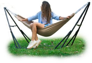 Halo-Fit Hamak ogrodowy z drążkiem składany Relax 3