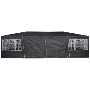 vidaXL vidaXL Namiot imprezowy z 12 ścianami antracytowymi 8x4 m PE 3