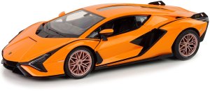 Auto R/C Lamborghini Sian FKP 37 Rastar 1:14 Pomarańczowe Na Pilota 3