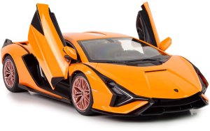 Auto R/C Lamborghini Sian FKP 37 Rastar 1:14 Pomarańczowe Na Pilota 4