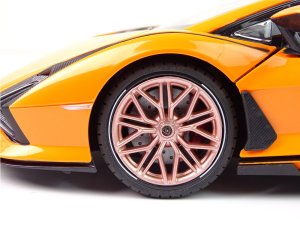 Auto R/C Lamborghini Sian FKP 37 Rastar 1:14 Pomarańczowe Na Pilota 5
