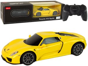 Auto R/C Porsche 918 1:24 Rastar Żółte 2
