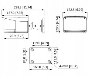 KAMERA WANDALOODPORNA IP IPC-PFW83242-A180-E4 PANORAMICZNA - 32&nbsp;Mpx, 4&nbsp;x 2.8&nbsp;mm DAHUA 6