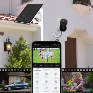 Bezprzewodowa Zewnętrzna Kamera WiFi Solarna 4MPX Eurolook K-14 2