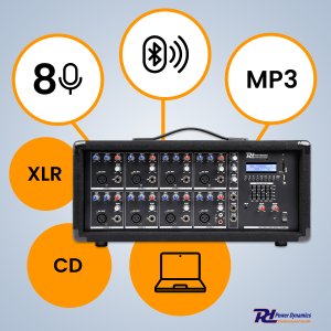 Mentor Powermikser 8-kanałowy PDM-C805A Power Dynamics one size 7