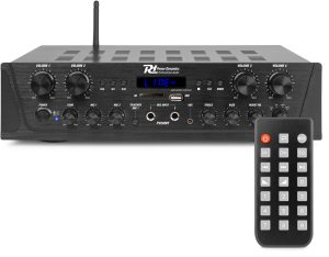 Power Dynamics Wzmacniacz audio PV240BT 4 strefowy 400W BT USB SD FM pilot one size 12