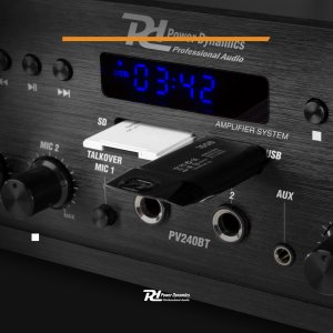 Power Dynamics Wzmacniacz audio PV240BT 4 strefowy 400W BT USB SD FM pilot one size 14