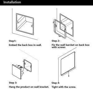 Zestaw: Wzmacniacz audio do montażu w ścianie z 2 głośnikami sufitowymi Powerline A50B one size 12
