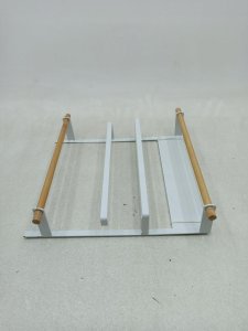 Wielofunkcyjna półka kuchenna MAGNA z uchwytem na ręcznik papierowy i haczykami, montaż bez wiercenia, WENKO 12