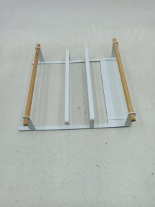 Wielofunkcyjna półka kuchenna MAGNA z uchwytem na ręcznik papierowy i haczykami, montaż bez wiercenia, WENKO 9