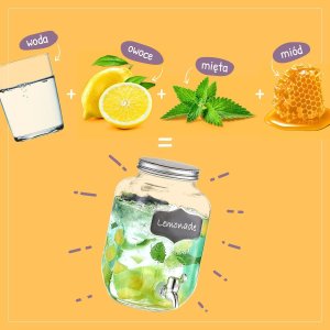 Szklana karafka na zimne napoje, słój, dzbanek, 900 ml 2