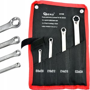 Geko Klucze polerowane Oczkowe-Torx 4el.E6-E24(40) 4