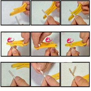 ŚĆIĄGACZ IZOLACJI ŚĆIĄGANIE PRZEWODÓW UTP STP WCISKACZ LSA OBCINACZ KABLI 6