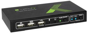 Przełącznik Techly 2-portowy przełącznik KVM HDMI/USB 2x1 z audio 2