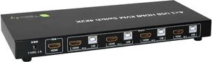 Przełącznik Techly 4-portowy przełšcznik KVM HDMI/USB 4x1 z audio (028702) - AVTEYVS00028702 1