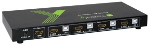Przełącznik Techly 4-portowy przełšcznik KVM HDMI/USB 4x1 z audio (028702) - AVTEYVS00028702 2