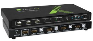 Przełącznik Techly 4-portowy przełšcznik KVM HDMI/USB 4x1 z audio (028702) - AVTEYVS00028702 3