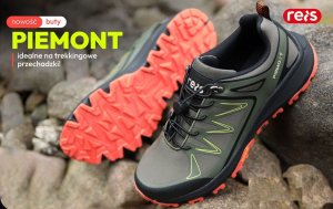 BPIEMONT - Półbuty robocze PIEMONT męskie lekkie wygodne tkanina Oxford połączona z PU wciągane do pracy górskie wędrówki - czarno-szary 39 8