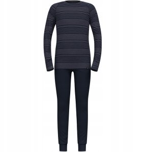 Bielizna termoaktywna dla dzieci Odlo Active Warm Eco Set Long – dark sapphire/gray ridge 1