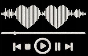 BLUZY DLA PAR Z HAFTEM MUZYKA PREZENT ODTWARZACZ MUZYKI DZIEŃ KOBIET SERCE 3