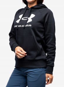 Bluza damska Under Armour Rival Fleece Big Logo Hoody - black/white 4