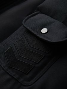 Długa ciepła kurtka męska typu parka z kapturem  czarna V2 OM-JALJ-0182 XL 10