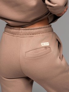 Komplet dresowy dla par UNISEX w stylu athleisure ze spodniami i bluzą - brązowy V16 Z109 XL/XXL 9