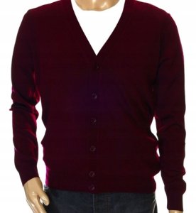 Sweter męski rozpinany kardigan na guziki w szpic wełniany z wełny XL 507 1