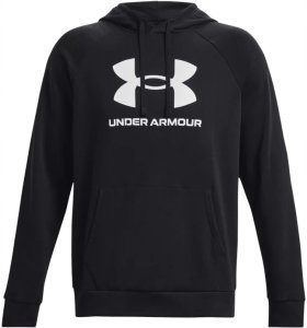 Bluza z kapturem Under Armour Rival Fleece Logo Hoodie - black/white 1