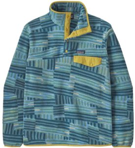Bluza bez kaptura Patagonia Lightweight Synch Snap-T Pullover - quilty fitz/wetland blue 1