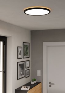 Lampa sufitowa EGLO Ceiling LED light ROVITO-Z IP44 22.5W RGB 2700-6500K 2300lm black O39 remote/APP 2