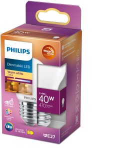 Philips BULB LED E27 P45 3.4W 822-827K 470LM DIM 2