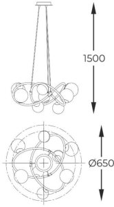 Żyrandol NISYRO MD4922-8-EBGN Zuma Line 4