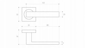 Drzwi Przesuwne DOOR HANDLE QUBIK SATIN NICKEL 11