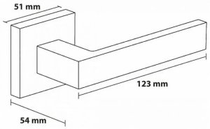 Drzwi Przesuwne DOOR HANDLE QUBIK SATIN NICKEL 7