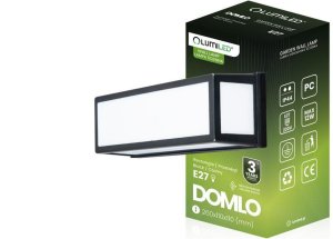 Kinkiet Ogrodowy Elewacyjny E27 Prostokątny Czujnik Ruchu DOMLO LUMILED 1