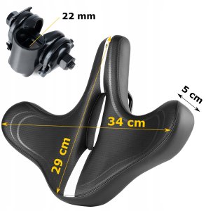 L78B SIODEŁKO ROWEROWE DUŻE SZEROKIE 14