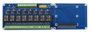 8 kanalų relė modulis Waveshare skirtas Raspberry Pi 2