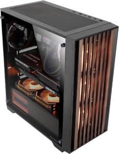 Obudowa Mars Gaming Mars Gaming MCWOOD Computer ATX Case with wooden slats / Tempered Clear Glass 2