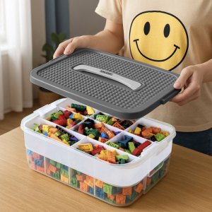 Kruzzel Pudełko na klocki- 4 poziomy (25758) 8