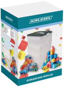 Kruzzel Pudełko na klocki- 4 poziomy (25758) 2