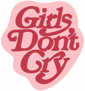 Dekoracyjny miękki dywan "Girl's don't cry" 120 x120 cm - różowy 1