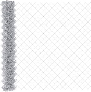 vidaXL Ogrodzenie z 20 srebrnymi słupkami 1.5x10 m stal 2