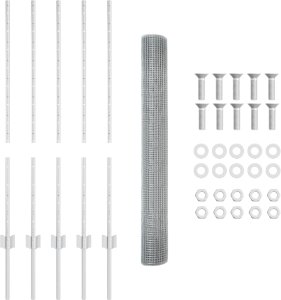 vidaXL Zestaw ogrodzeń ogrodowych 2 szt. Stal galwanizowana 10 x 1 m 2