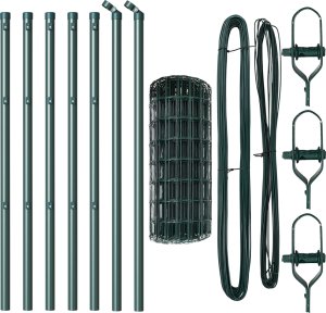 vidaXL Płot Euro Zestaw 2 Zielony Stal malowana proszkowo 10 x 0.8 m 2